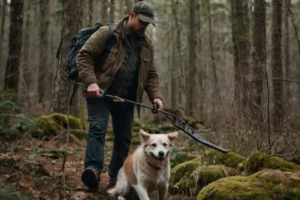 chien et détecteurs de métaux