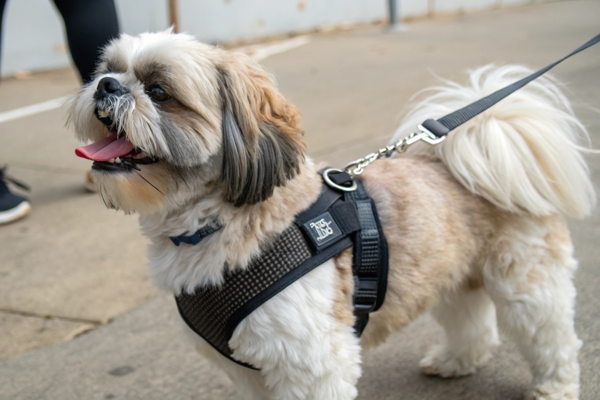 shih tzu chien et harnais