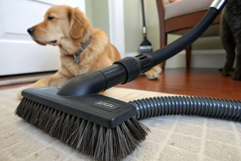 Brosse aspirante poils de chien