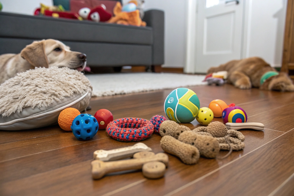 Changez tous les jouets de votre chien pour des jouets d'une couleur bien précise !