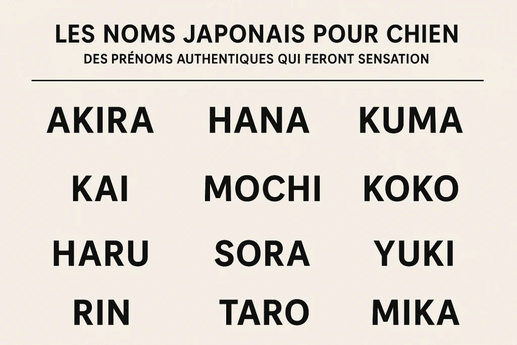 Noms de chien japonais