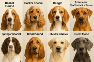 La liste es chiens aux oreilles tombantes