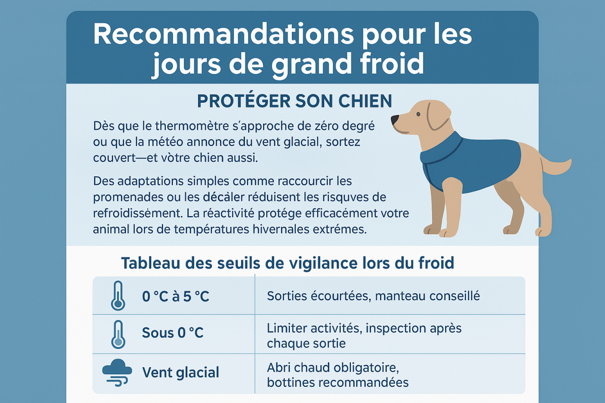 chien en hiver