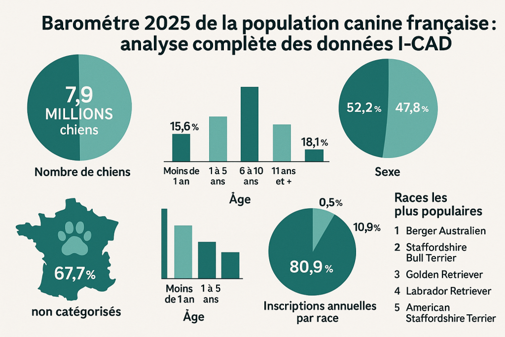 Baromètre 2025 de la population canine française : analyse complète des données I-CAD