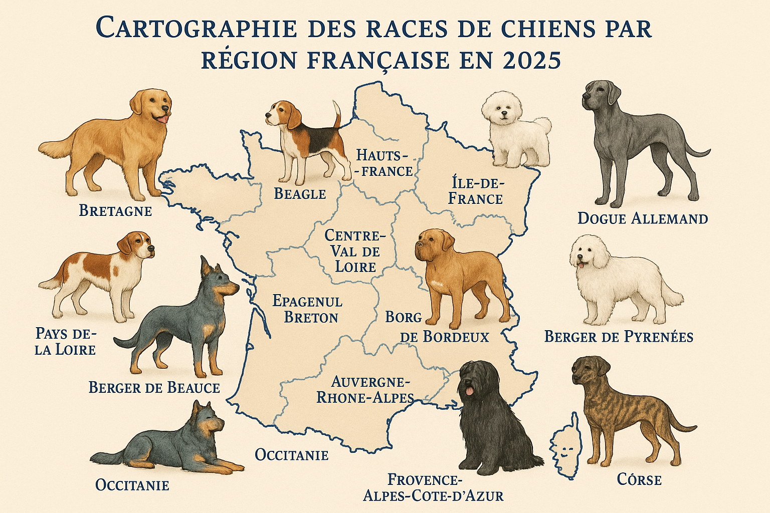 Cartographie Des Races De Chiens Par R gion Fran aise En 2025 2026 Au Cartographie Des Races De Chiens Par R gion Fran aise En 2025 2026 Au