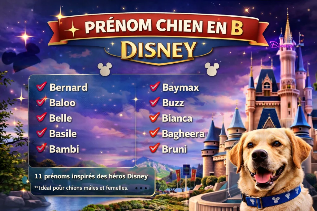 Prénom chien en B Disney : les plus beaux noms pour votre compagnon