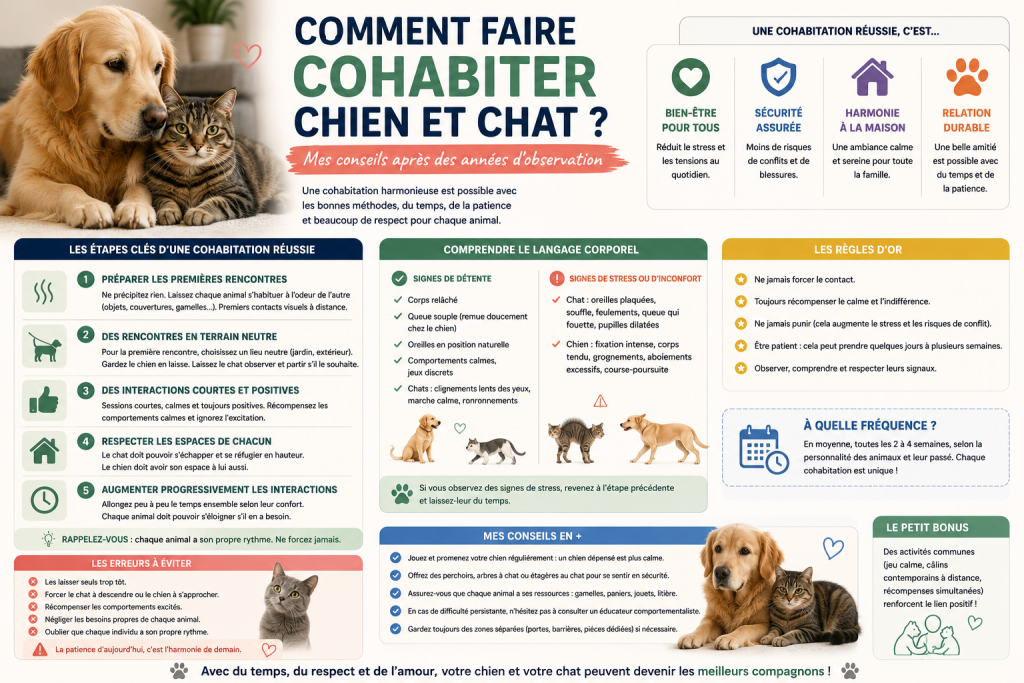 Comment faire cohabiter chien et chat ? Mes conseils après des années d'observation