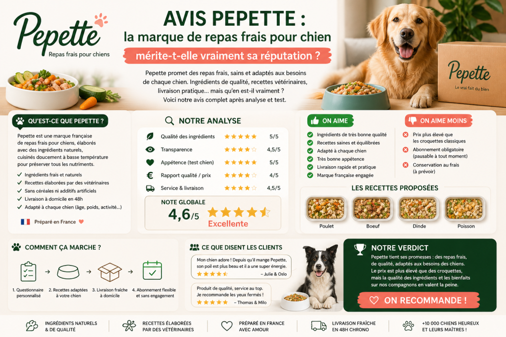 Avis Pepette : la marque de repas frais pour chien mérite-t-elle vraiment sa réputation ?