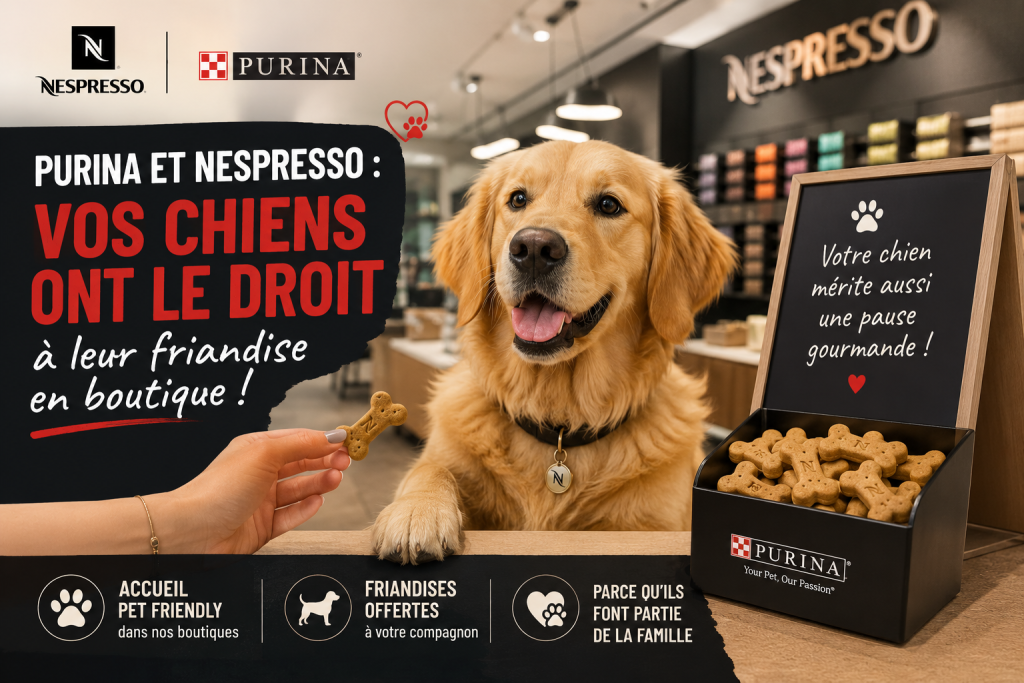 Purina et Nespresso : vos chiens ont le droit à leur friandises en boutique !