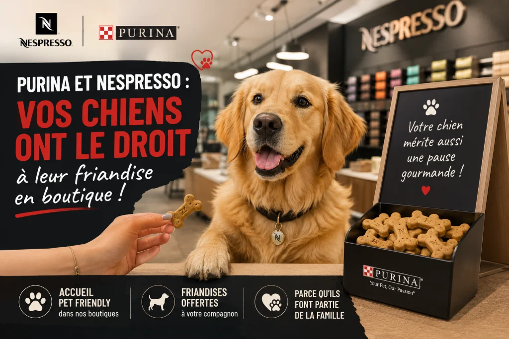 Purina et Nespresso : vos chiens ont le droit à leur friandises en boutique !