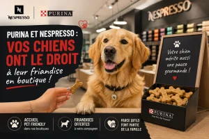 Purina et Nespresso : vos chiens ont le droit à leur friandises en boutique !