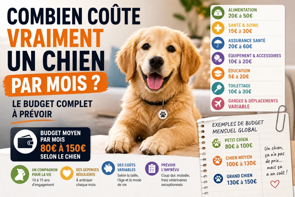 Combien coûte vraiment un chien par mois ? le budget complet à prévoir